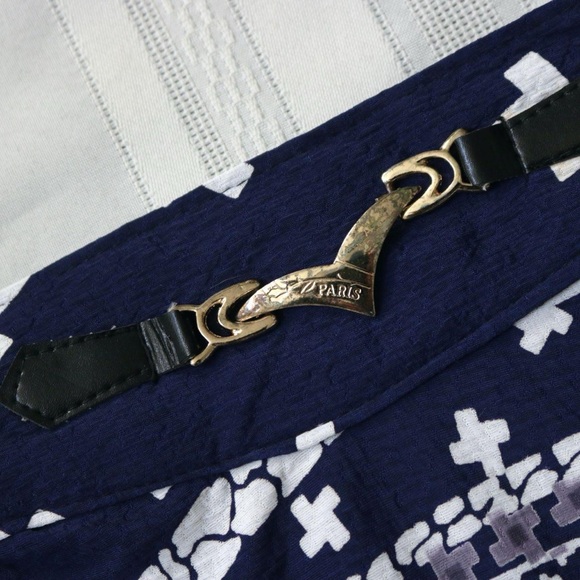 Blue patchwork patterned skirt - Picture 2 of 8